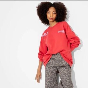 Wild Fable cherry oversized pullover sweatshirt medium new with tags